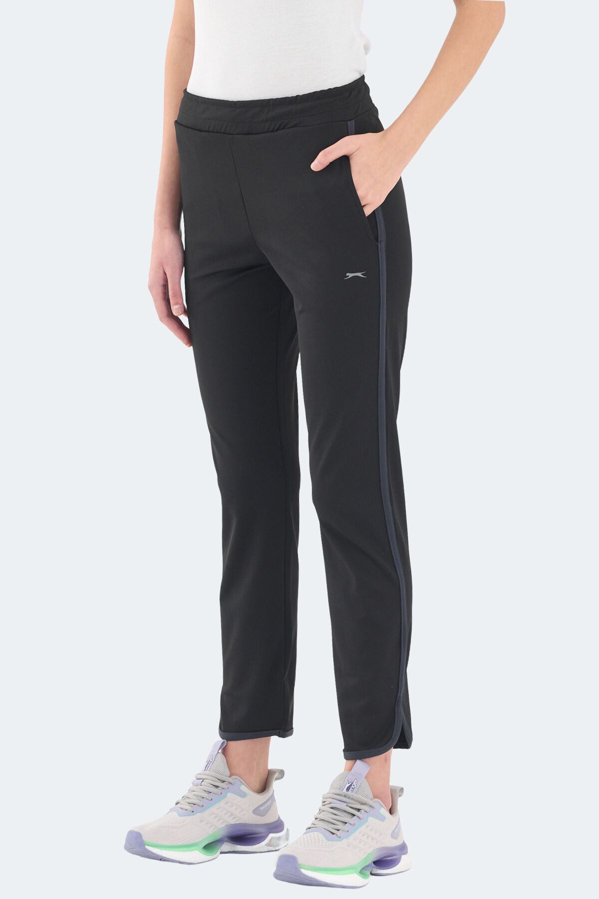 Slazenger RANKO Kadın Cepli Siyah Eşofman Altı