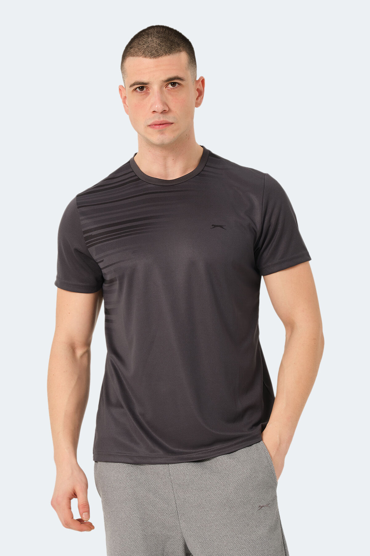 Slazenger RAVEN Erkek  Koyu Gri Tişört