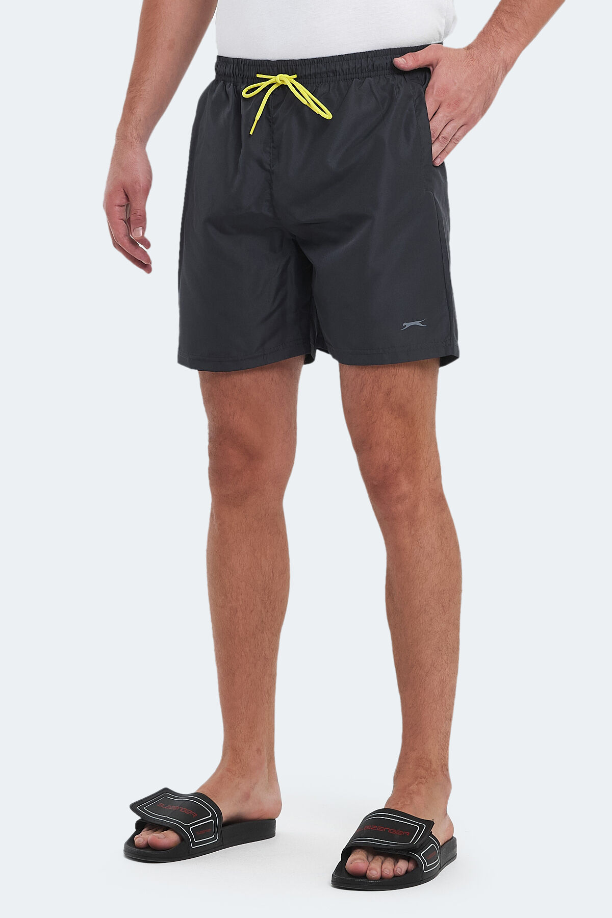 Slazenger RENO Erkek Cepli Deniz Şortu Koyu Gri Mayo