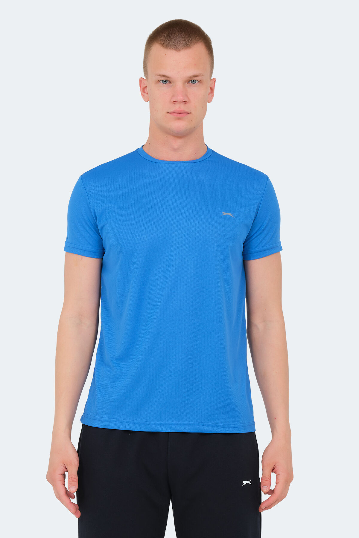 Slazenger REPUBLIC MTR Erkek  Saks Mavi Tişört