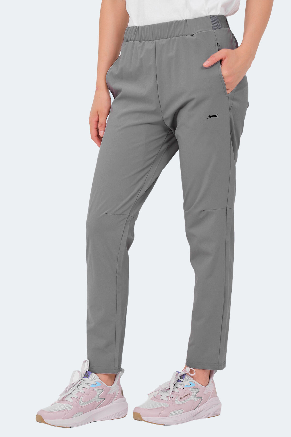 Slazenger RETAIN Kadın Cepli Gri Eşofman Altı