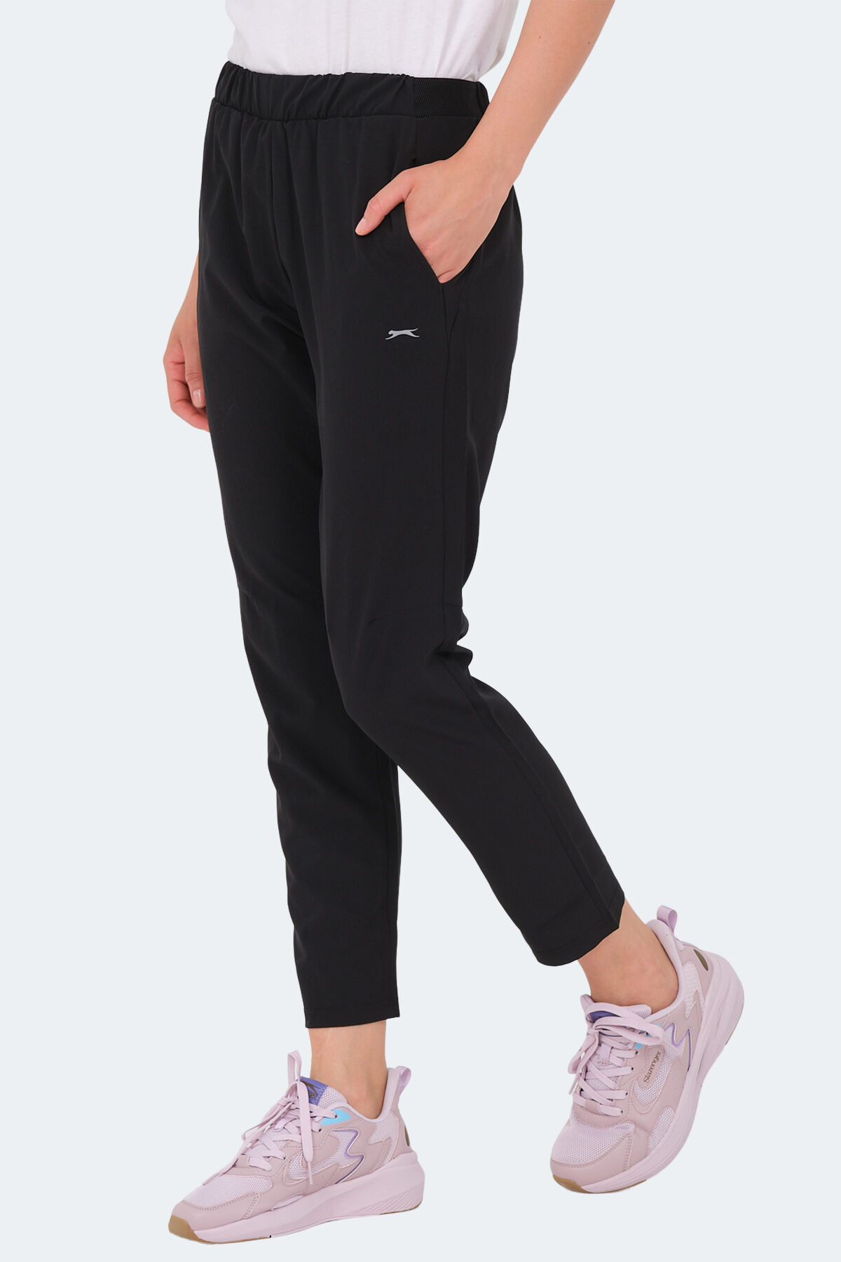 Slazenger RETAIN Kadın Cepli Siyah Eşofman Altı