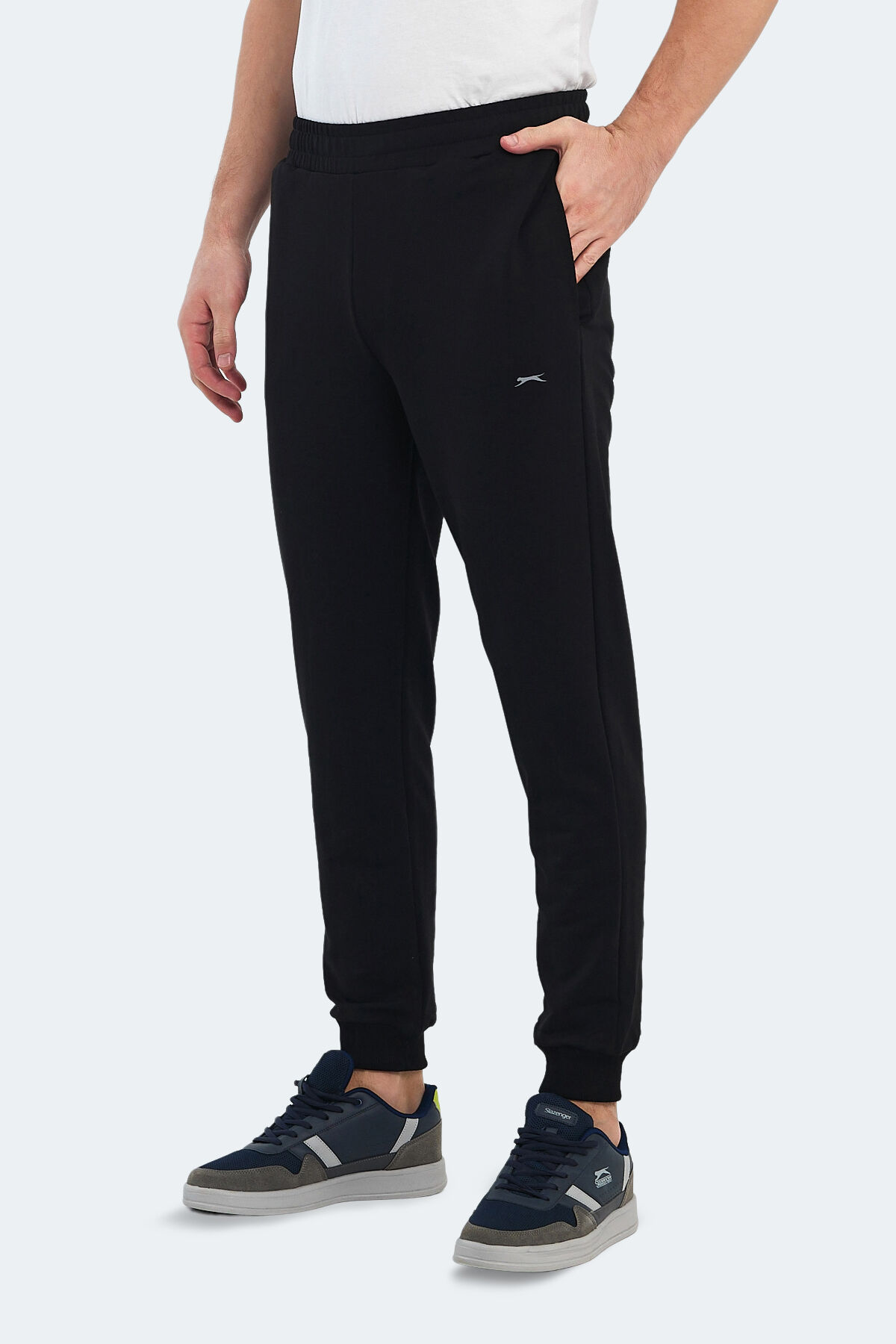 Slazenger REZE IN Erkek Cepli slim fit Siyah Eşofman Altı