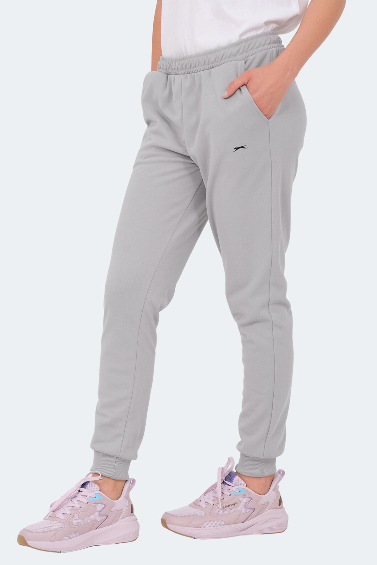 Slazenger RINAT IN Kadın Cepli Gri Eşofman Altı