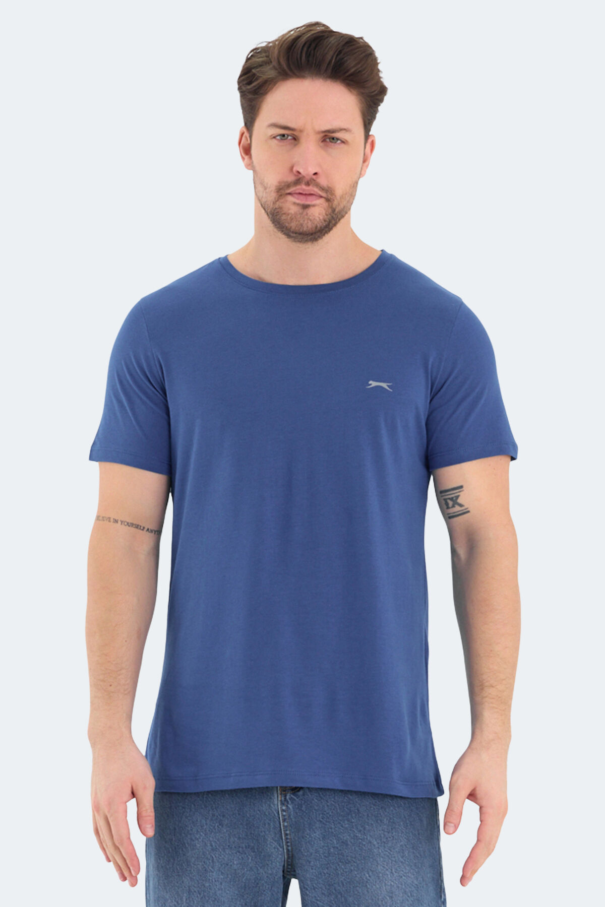 Slazenger ROSALVA Erkek  Saks Mavi Tişört
