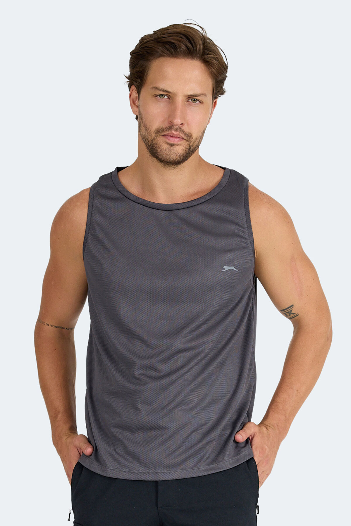 Slazenger RUN I Erkek Kolsuz Antrasit Atlet