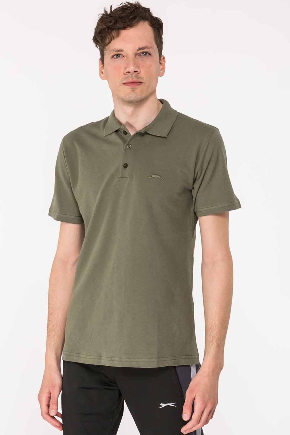 Slazenger SALVATOR Erkek Polo Yaka Haki Tişört
