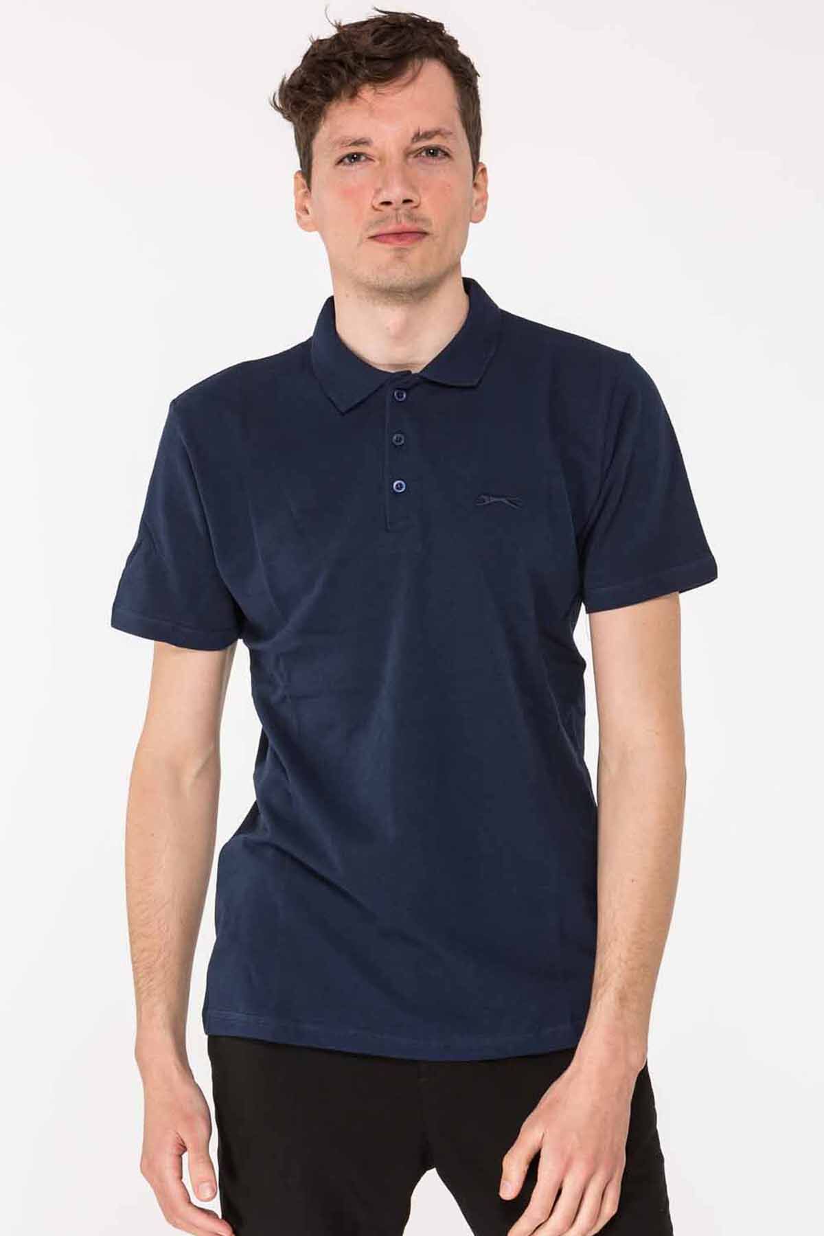 Slazenger SALVATOR Erkek Polo Yaka Lacivert Tişört