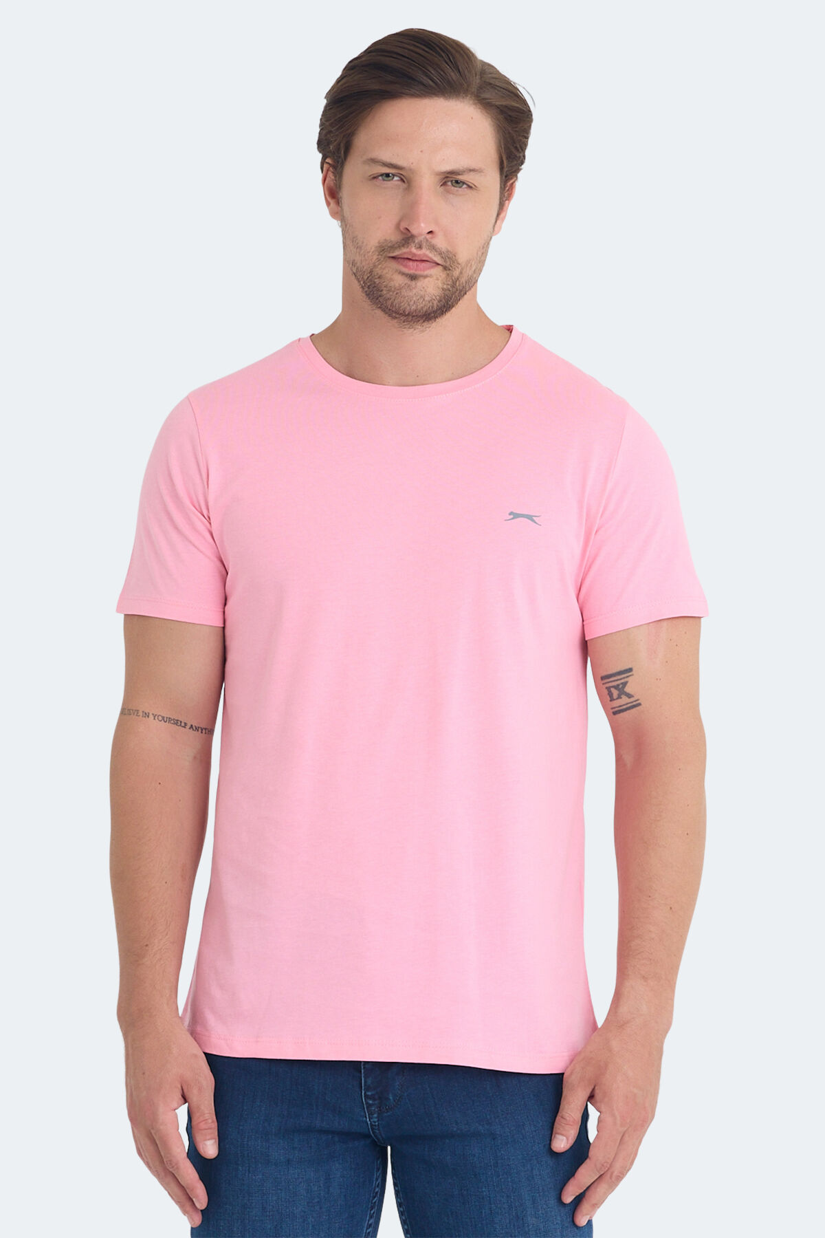 Slazenger SANDER KTN Erkek  Açık Pembe Tişört