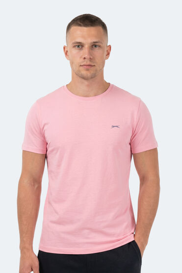 Slazenger SANDER KTN Erkek Açık Pembe Tişört - 1 Alana 1 Bedava