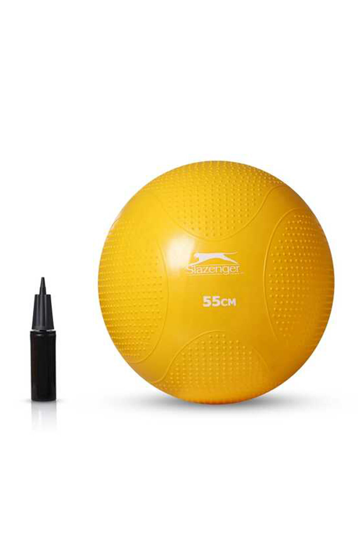 Slazenger 55 cm Anti-Burst Gymball (Pompa Dahil) Unisex  Sarı Pilates Topu