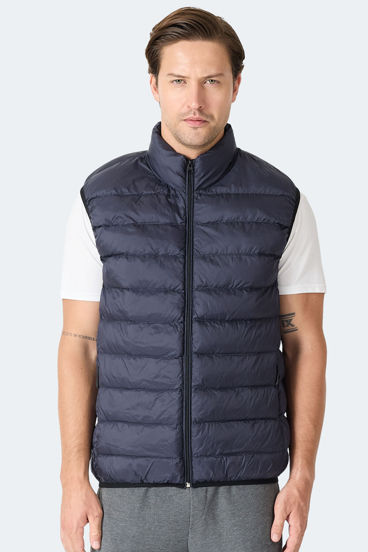 Slazenger BARROS Erkek Şişme Lacivert Yelek