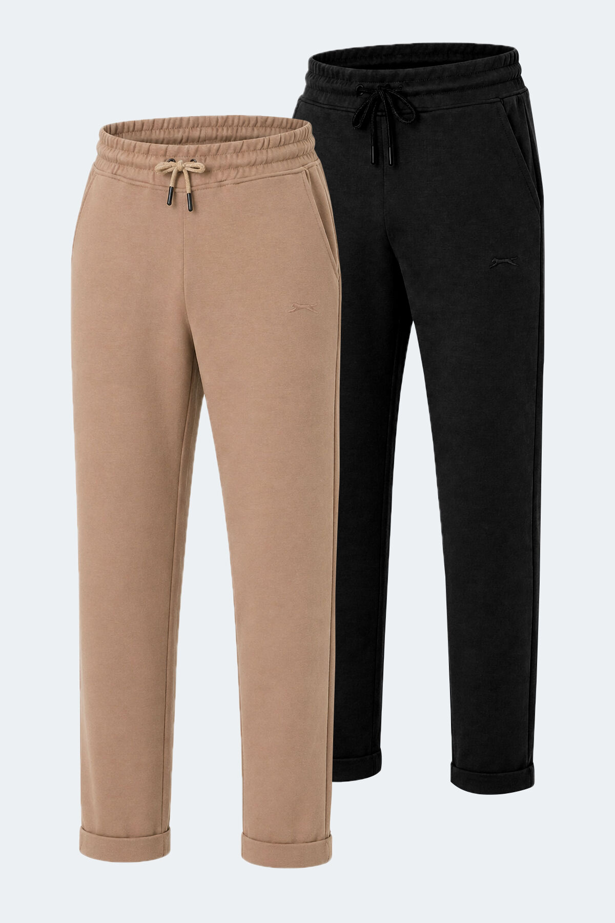 Slazenger BLAZEWAY 2 Lİ SET Erkek Cepli Slim Fit Siyah -Taş Gri Eşofman Altı