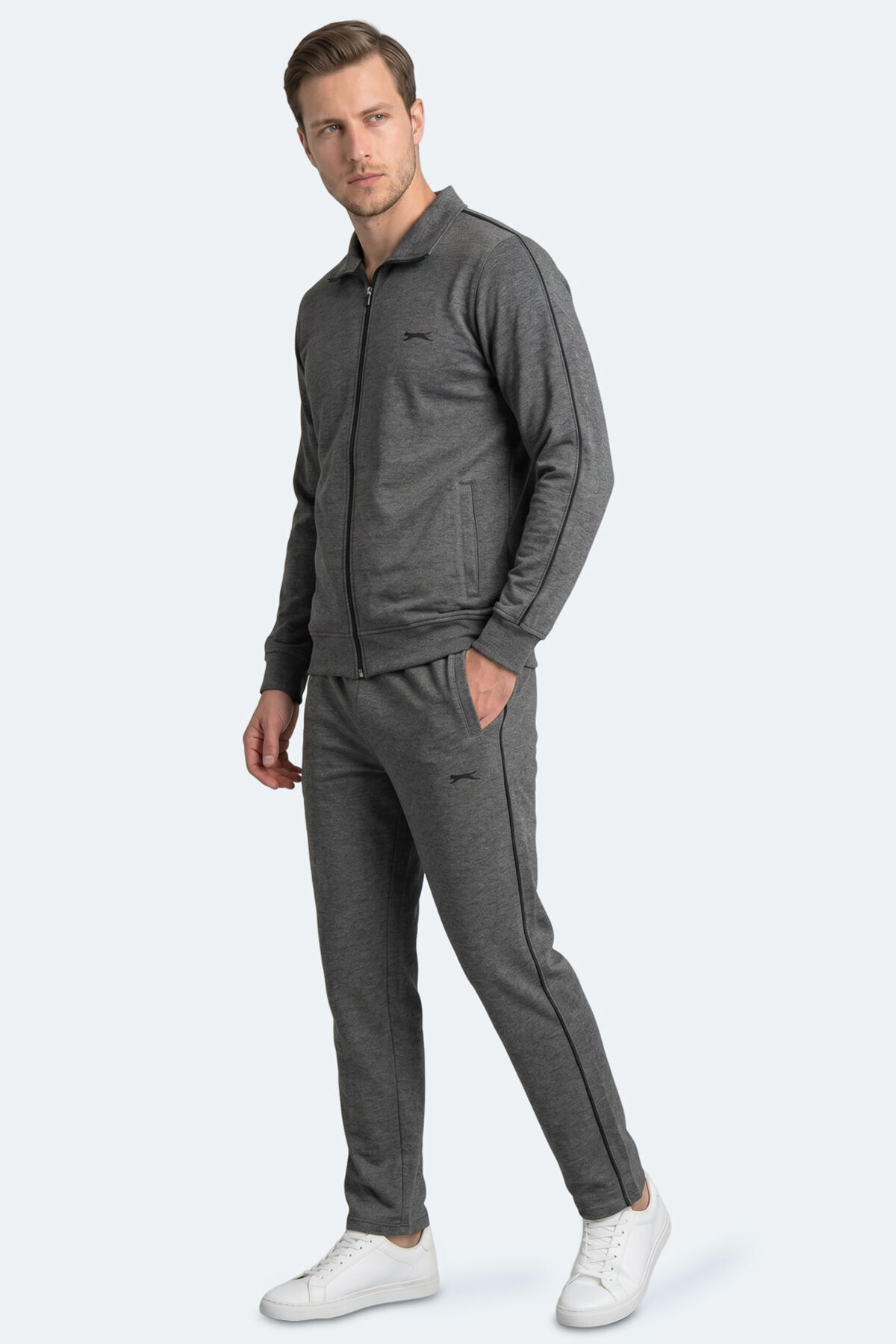 Slazenger BLOWBACK Erkek Slim Fit Antrasit Eşofman Takımı