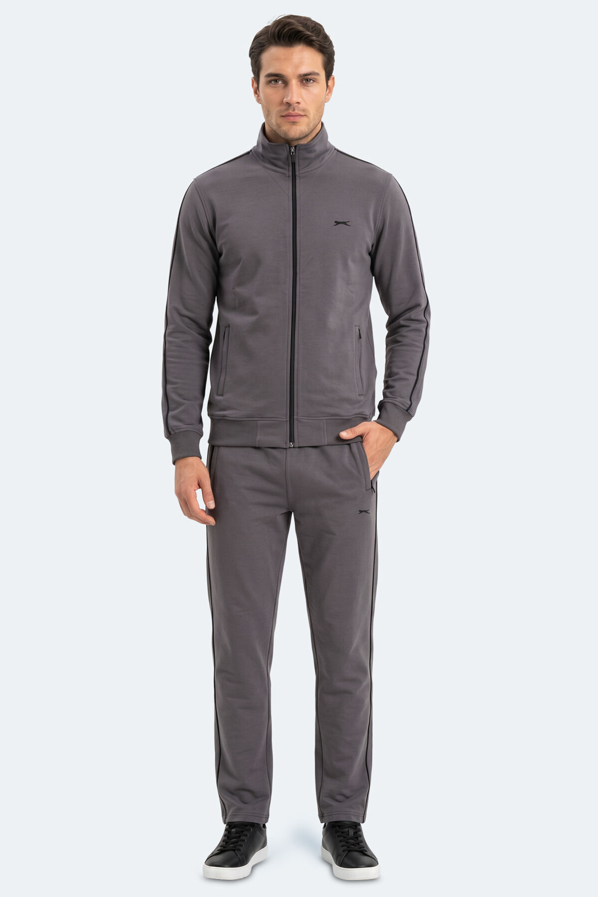 Slazenger BLOWBACK Erkek Slim Fit Koyu Gri Eşofman Takımı