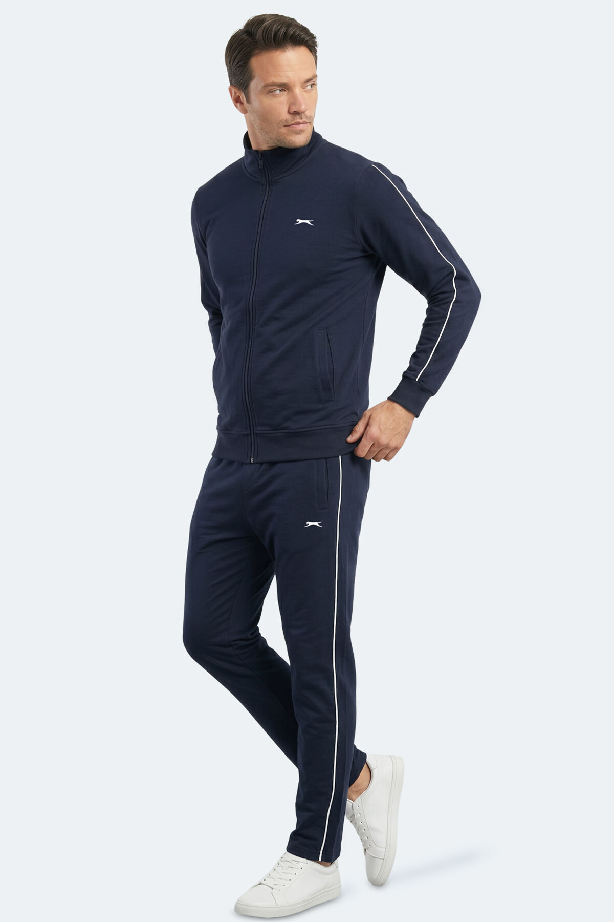 Slazenger BLOWBACK Erkek Slim Fit Lacivert Eşofman Takımı