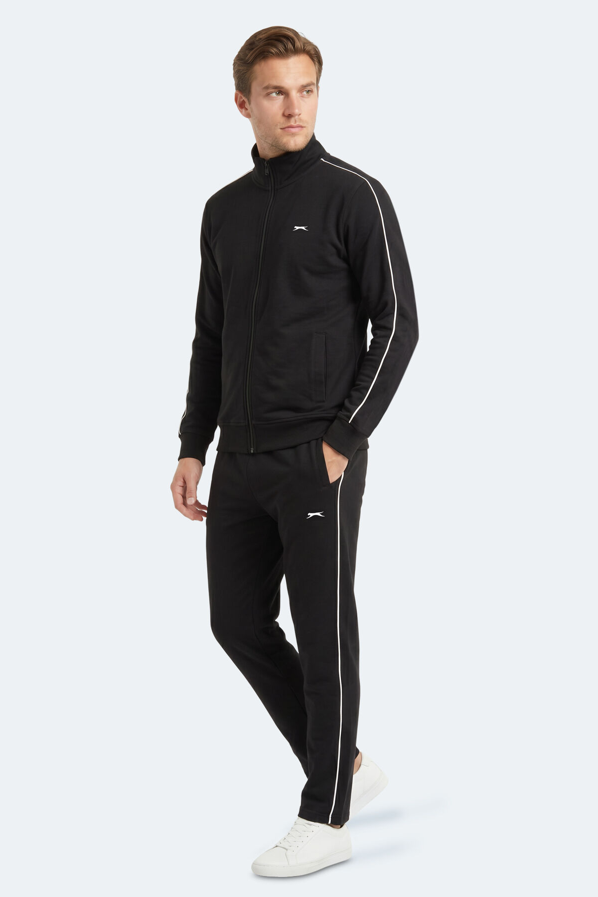 Slazenger BLOWBACK Erkek Slim Fit Siyah Eşofman Takımı