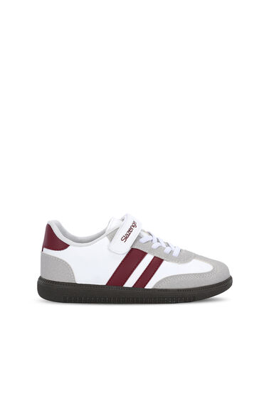 Slazenger DOLPHIN I Unisex Çocuk Cırt Cırtlı Beyaz / Bordo Günlük Spor Ayakkabısı - Slazenger 1 Alana 1 Bedava