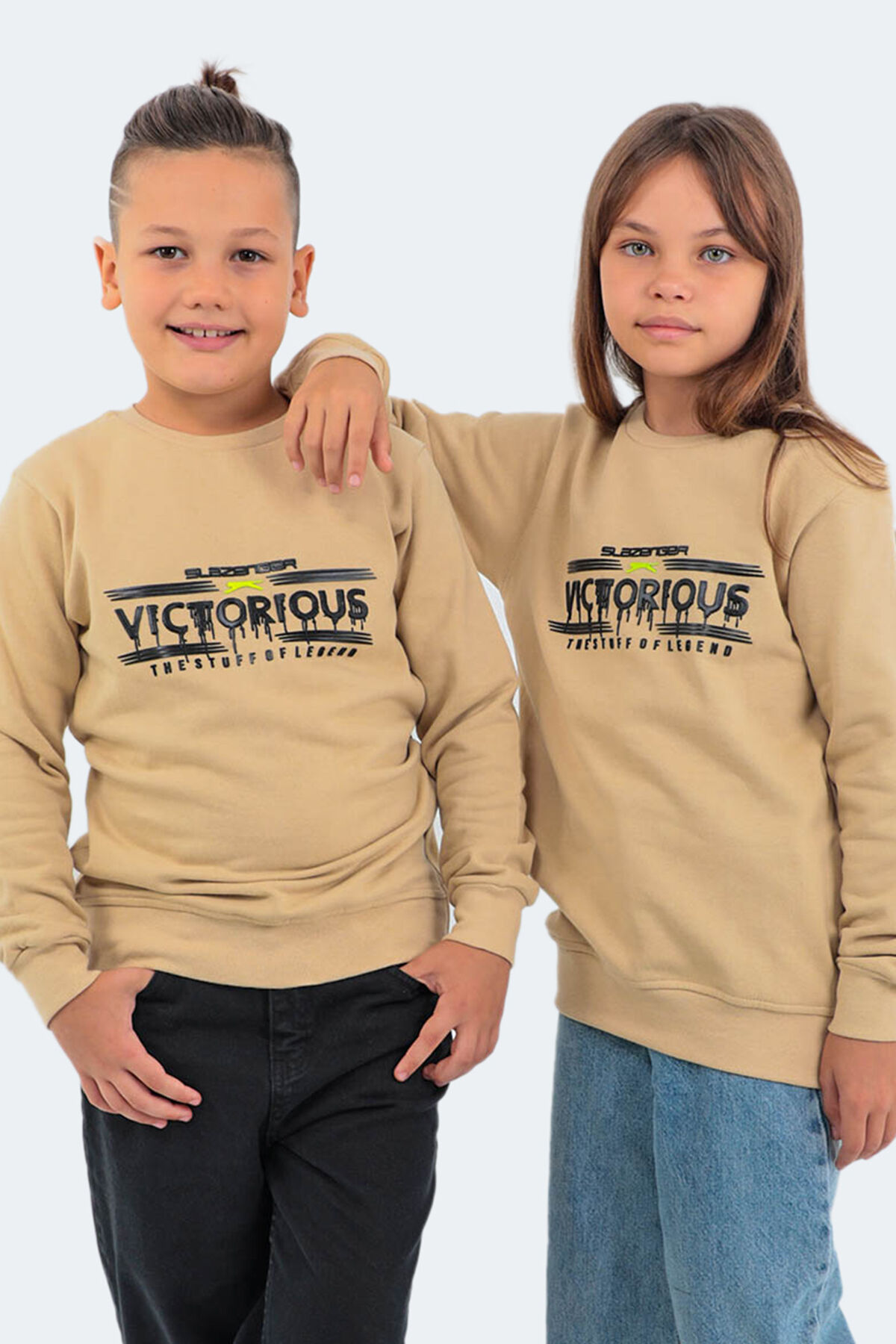 Slazenger DUNA IN Unisex Çocuk  Bej Sweatshırt