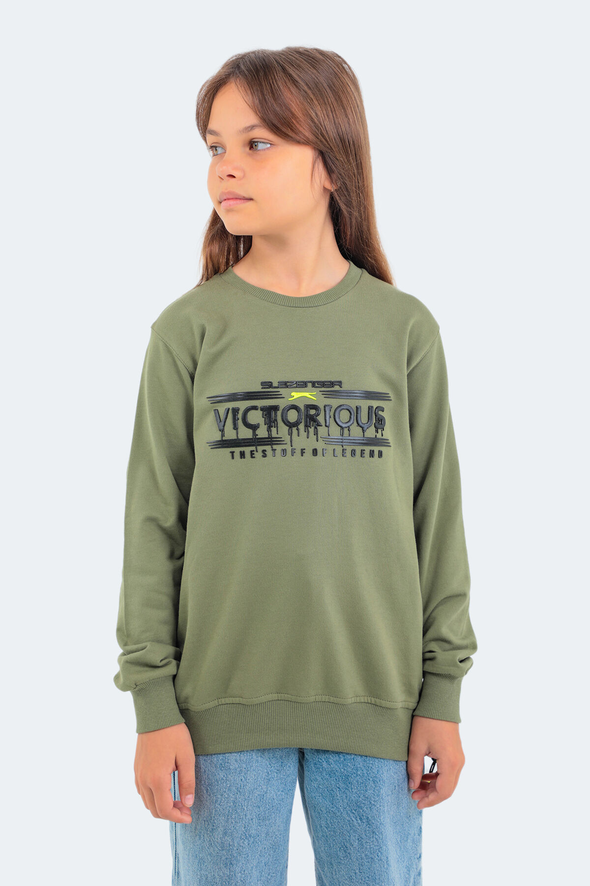 Slazenger DUNA IN Unisex Çocuk  Haki Sweatshırt