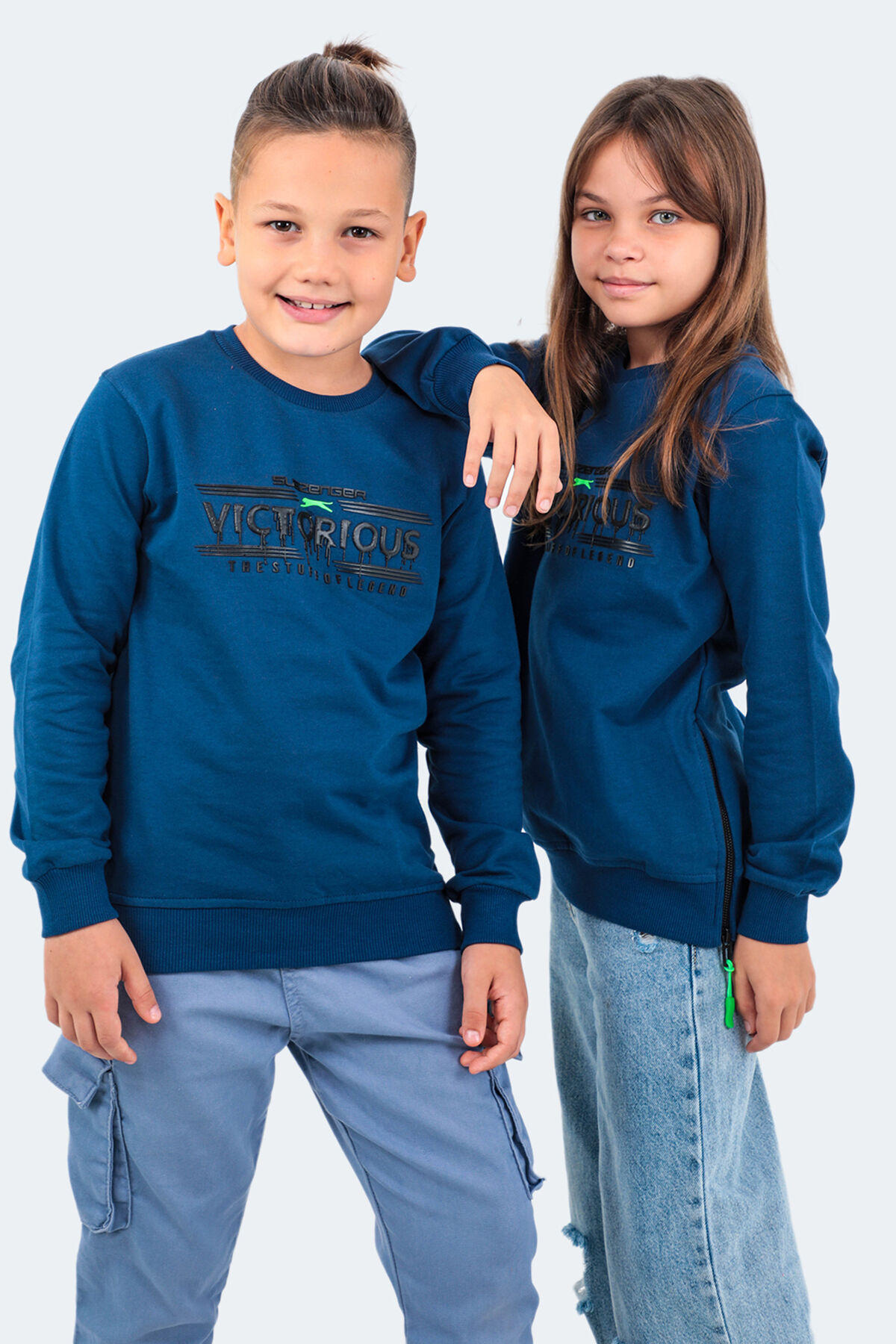 Slazenger DUNA IN Unisex Çocuk  Lacivert Sweatshırt