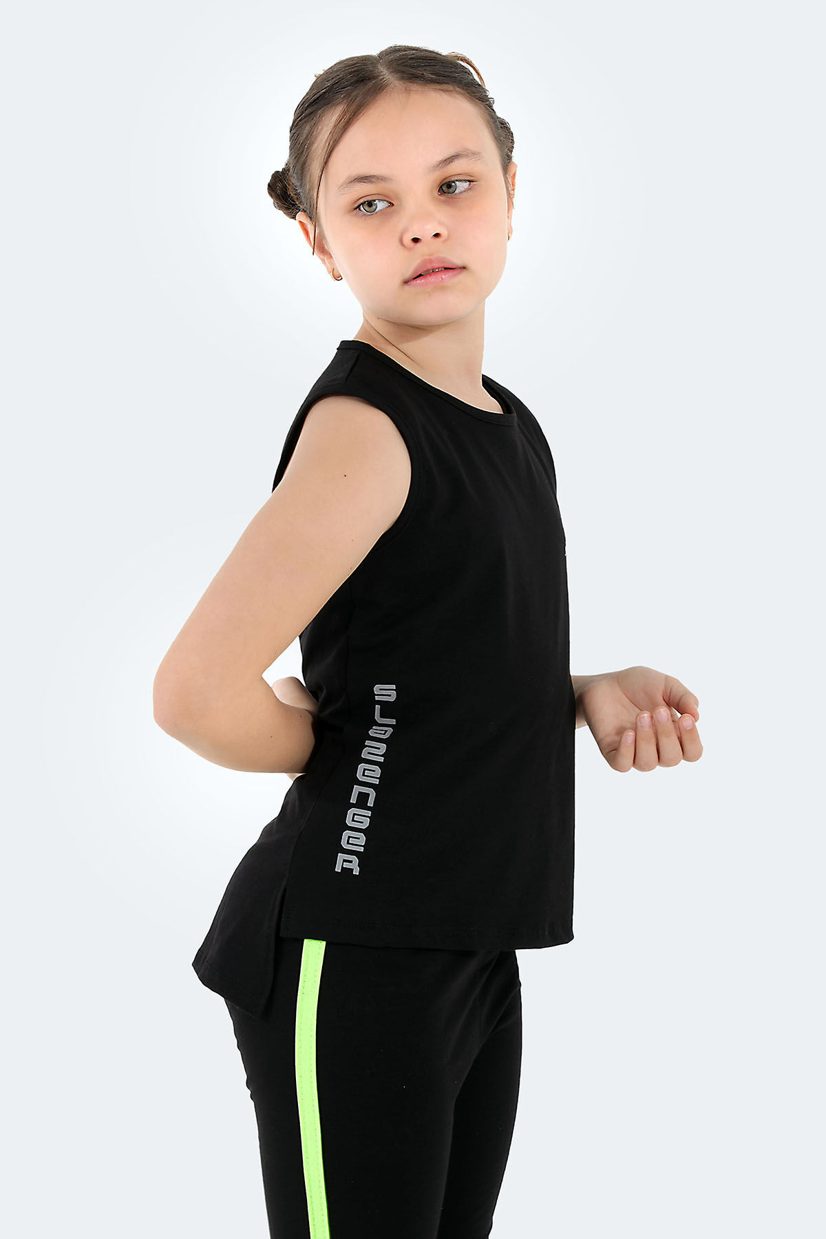 Slazenger DYLAN IN Kız Çocuk  Siyah Tişört