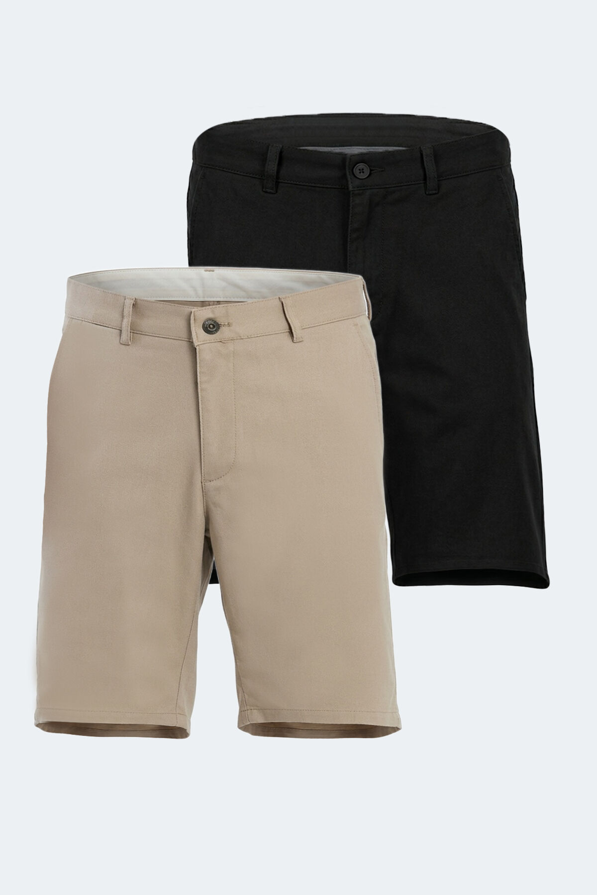 Slazenger EASILY 2 li Set Erkek  Siyah - Bej Şort