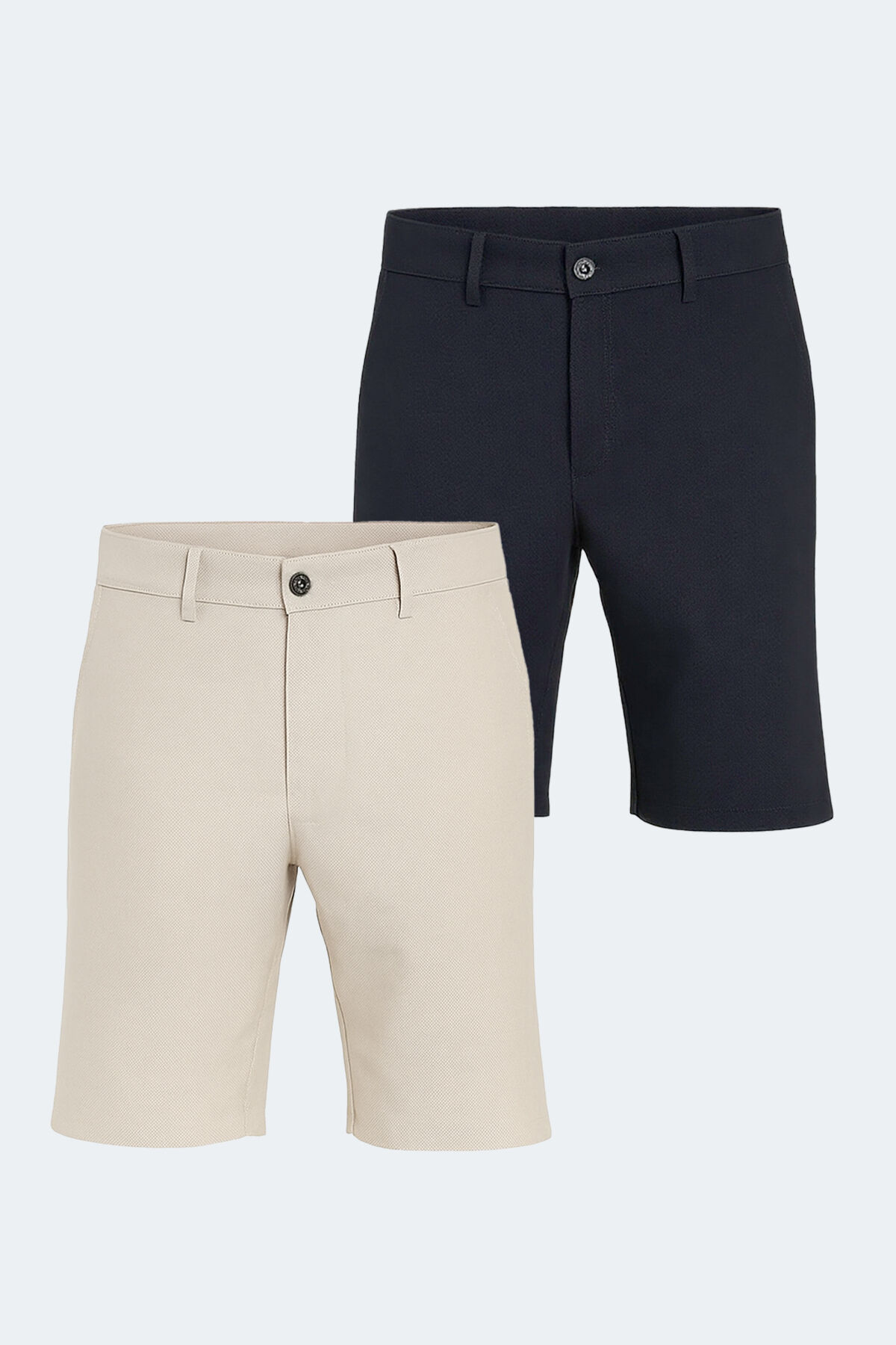 Slazenger EASILY 2 li Set Erkek  Siyah -Taş Gri Şort
