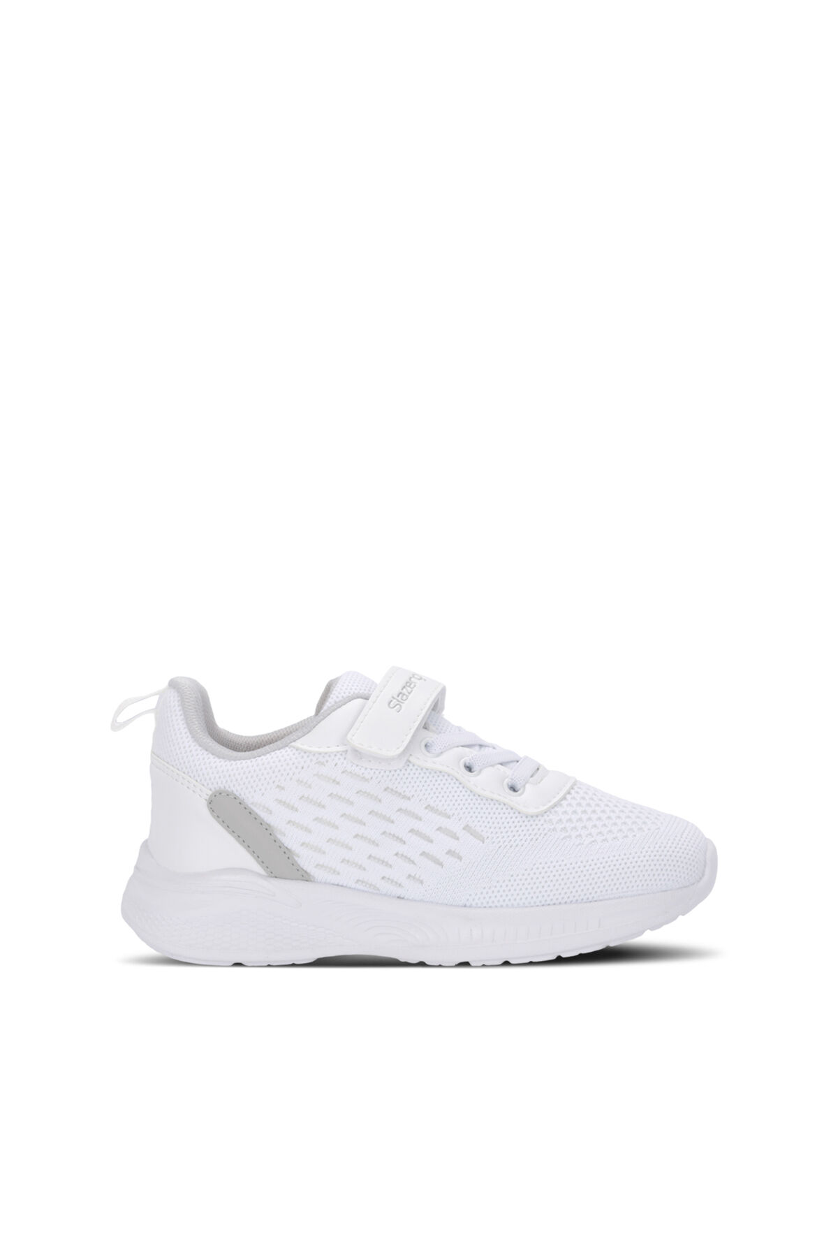 Slazenger FLAREX Unisex Çocuk Cırt Cırtlı Beyaz / Gri Günlük Spor Ayakkabısı
