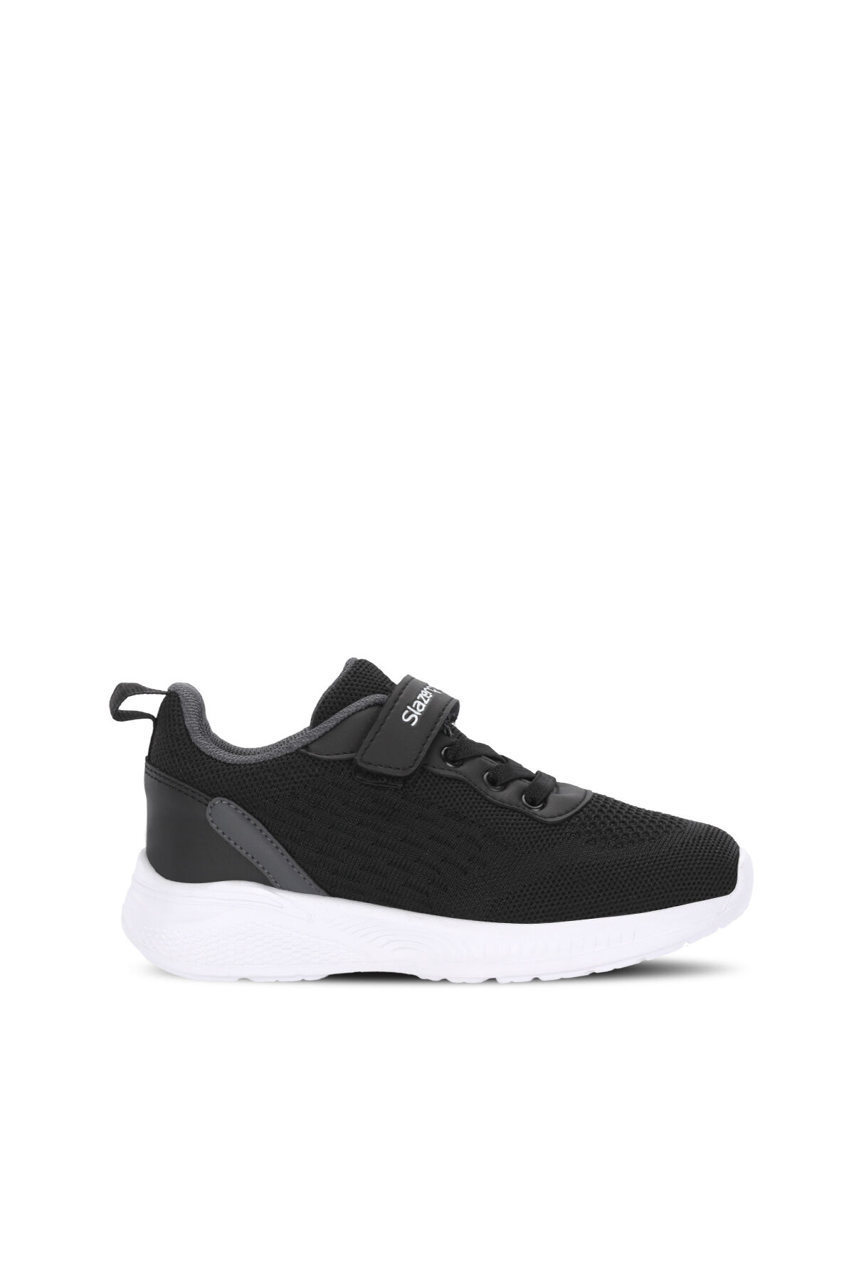 Slazenger FUNKYTOWN I Unisex Çocuk Cırt Cırtlı Siyah / Koyu Gri Günlük Spor Ayakkabısı