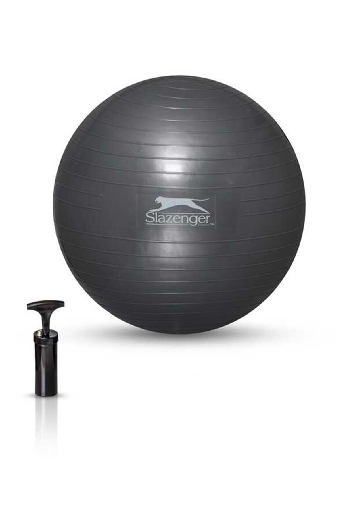 Slazenger Gymball 55 cm (Pompa Dahildir) Unisex  Gri Pilates Topu