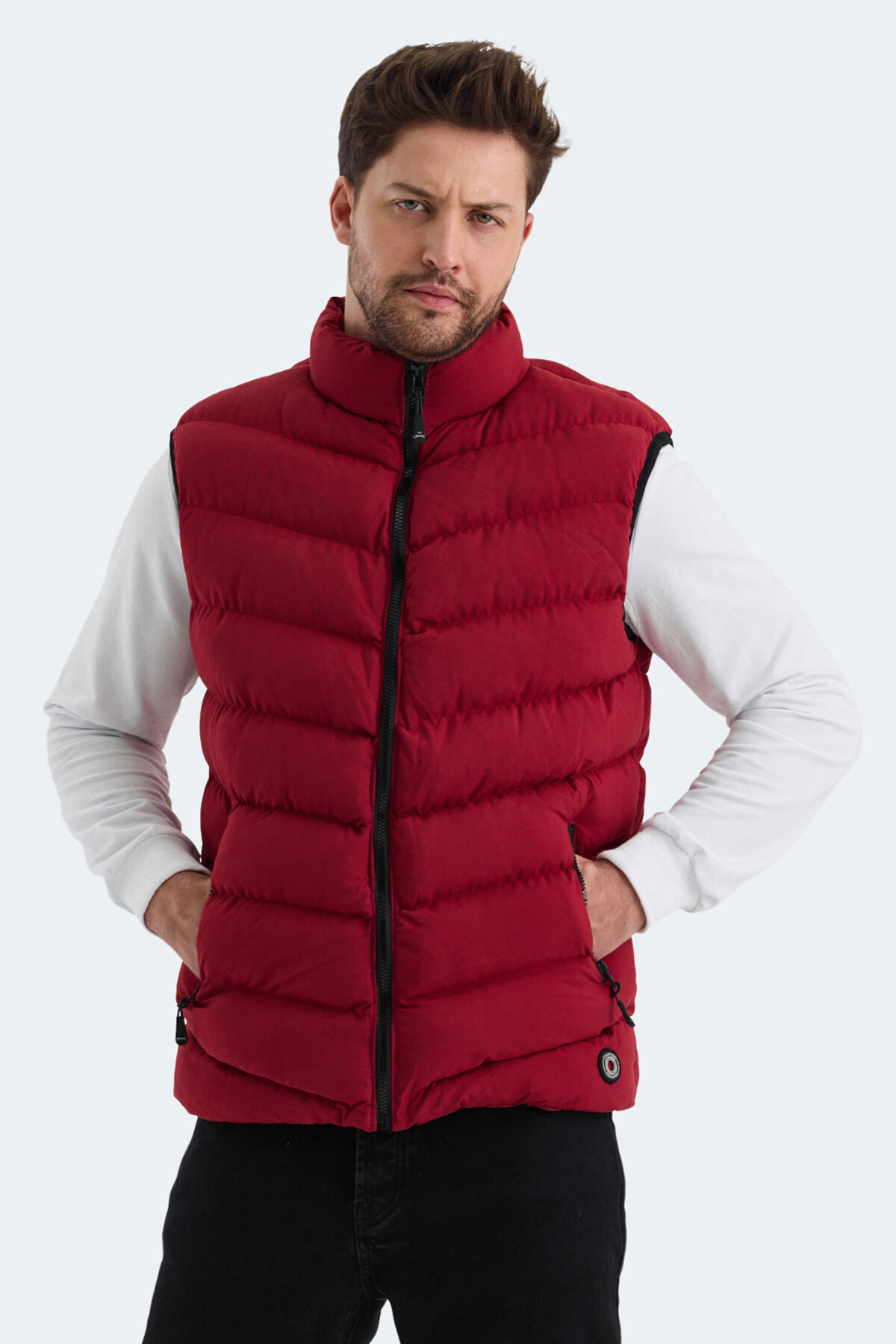 Slazenger HAMMER I Erkek Şişme Bordo Yelek