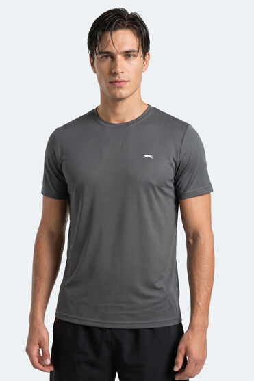 Slazenger HARDFLEX Erkek Koyu Gri Tişört - 1 Alana 1 Bedava