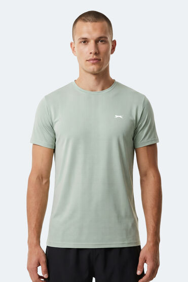 Slazenger HARDFLEX Erkek Su Yeşili Tişört - 1 Alana 1 Bedava