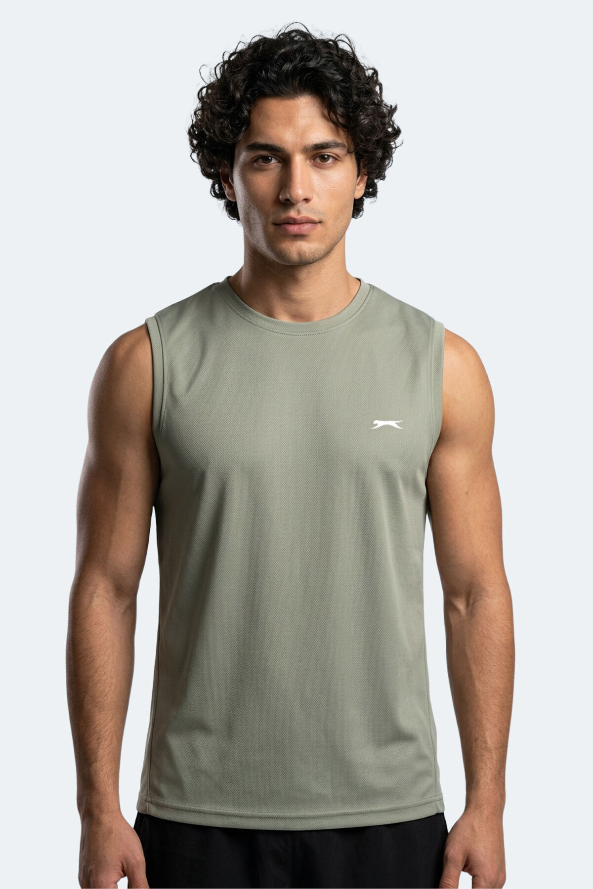 Slazenger HAZZAR I Erkek Kolsuz Zeytin Yeşil Tişört