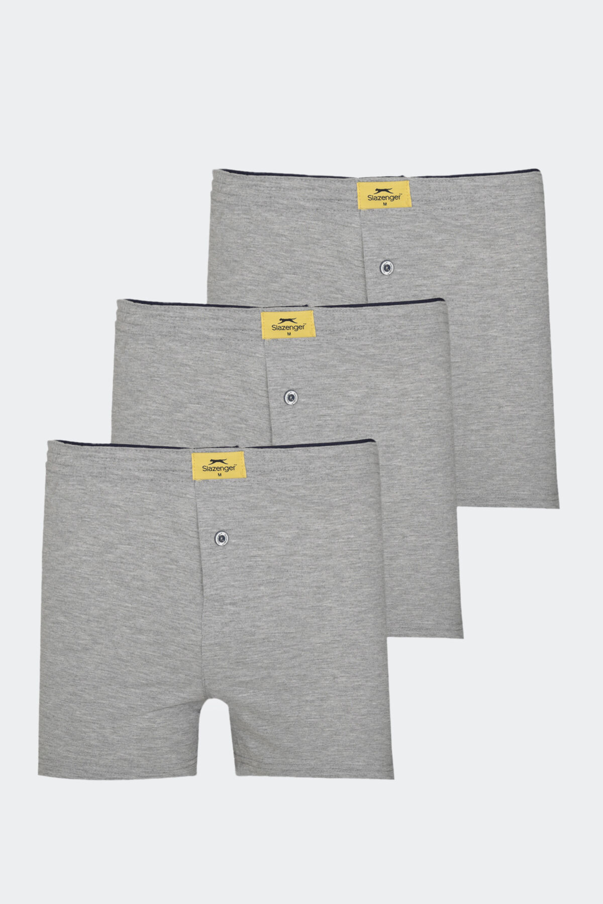 Slazenger HE 3 lü Set Erkek  Gri Boxer