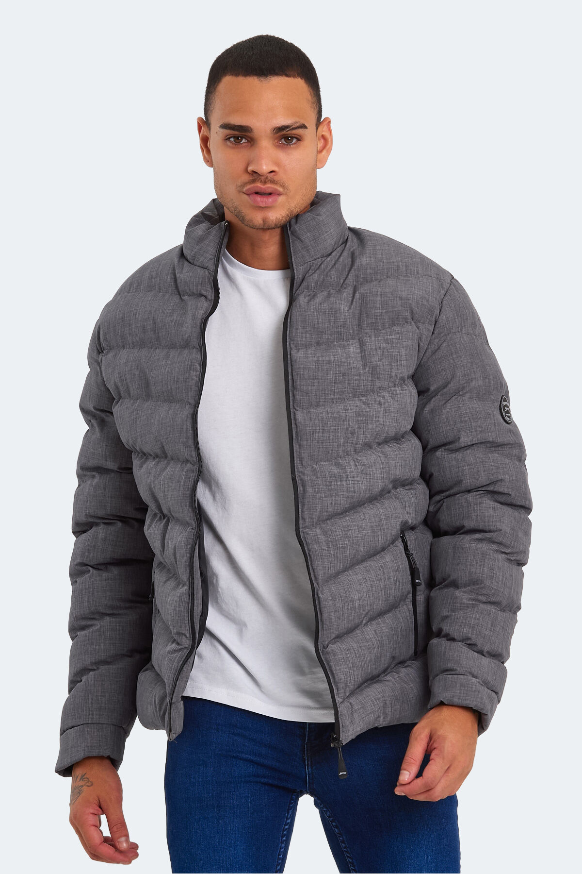 Slazenger HEAD NEW IN Erkek Şişme Koyu Gri Mont & Kaban