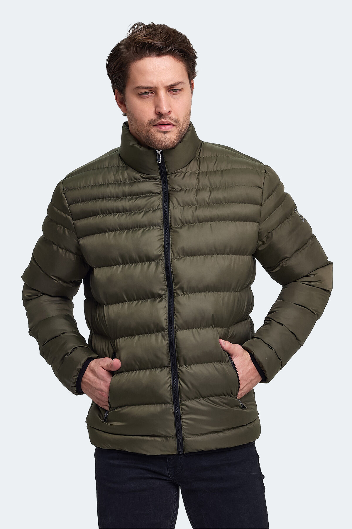 Slazenger HORIZON I Erkek Şişme Haki Mont & Kaban