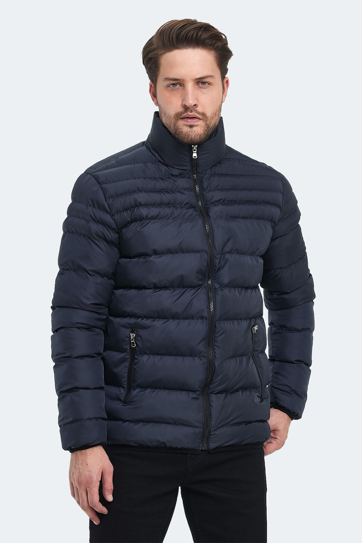 Slazenger HORIZON I Erkek Şişme Lacivert Mont & Kaban