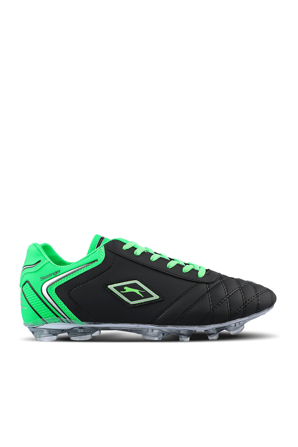 Slazenger HUGO KR Erkek Çocuk Krampon Siyah / Yeşil Futbol Ayakkabısı