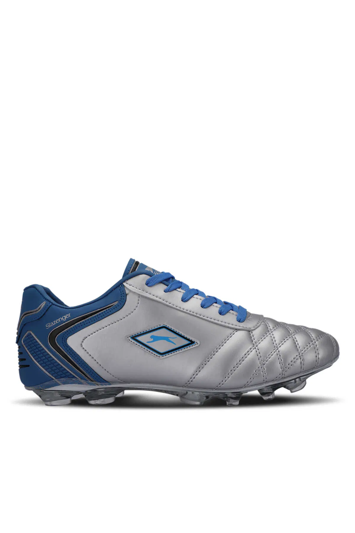Slazenger HUGO KR Erkek Krampon Gri / Mavi Futbol Ayakkabısı