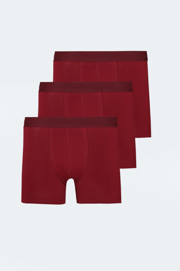 Slazenger JAMA 3 lü Set Erkek Bordo Boxer - 1 Alana 1 Bedava