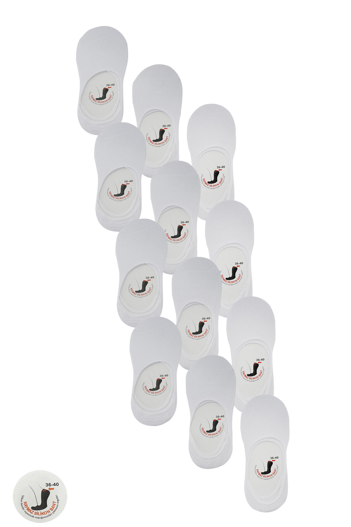 Slazenger JAMAR 12 li Set Kadın  Beyaz Çorap