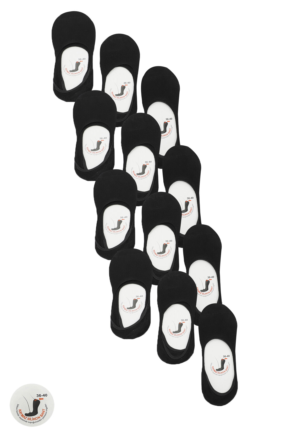 Slazenger JAMAR 12 li Set Kadın  Siyah Çorap
