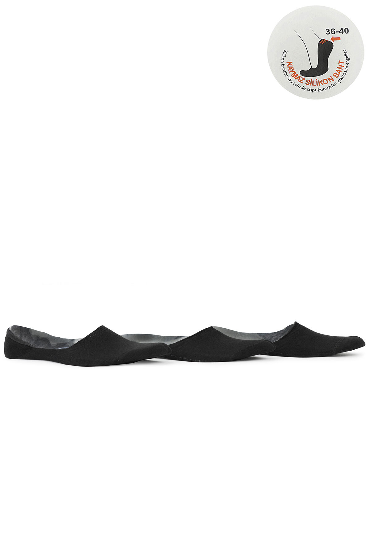 Slazenger JAMAR 3 lü Kadın Babet Siyah Çorap