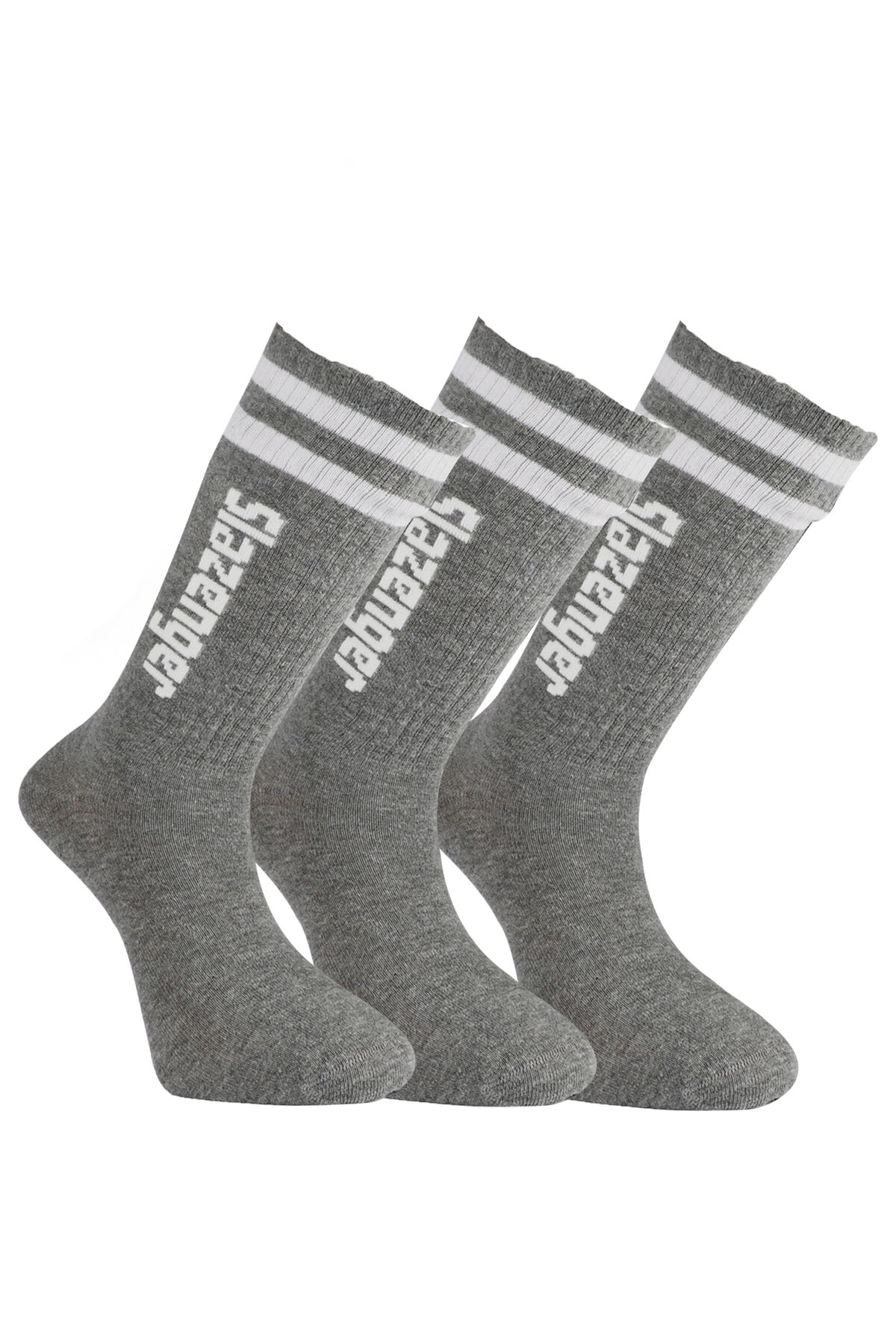Slazenger JINN 3 lü Erkek Spor Gri Çorap