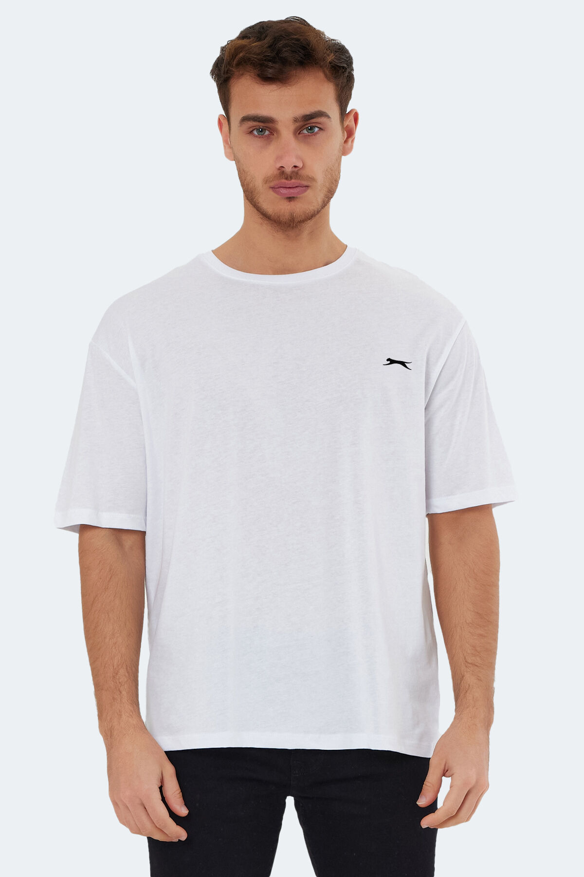 Slazenger KAISER IN Oversize Erkek Oversıze Beyaz Tişört