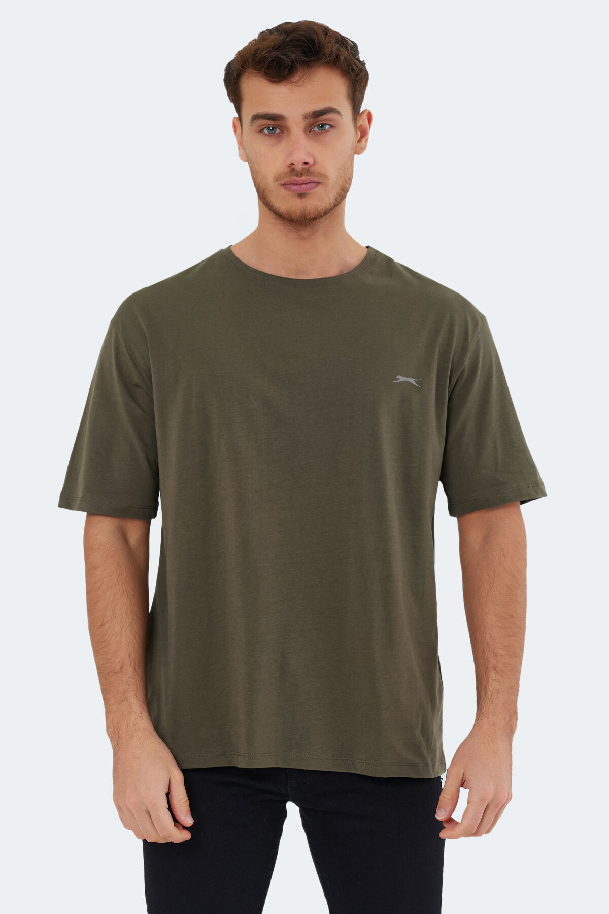 Slazenger KAISER IN Oversize Erkek Oversıze Haki Tişört