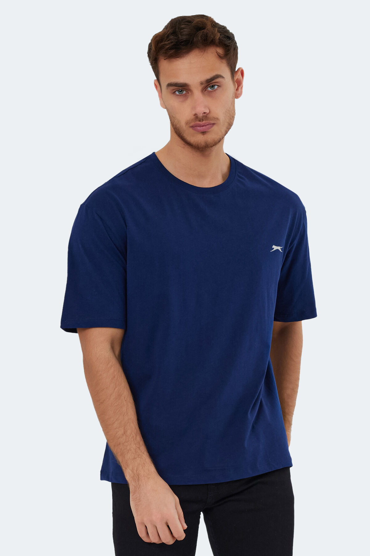 Slazenger KAISER IN Oversize Erkek Oversıze Lacivert Tişört