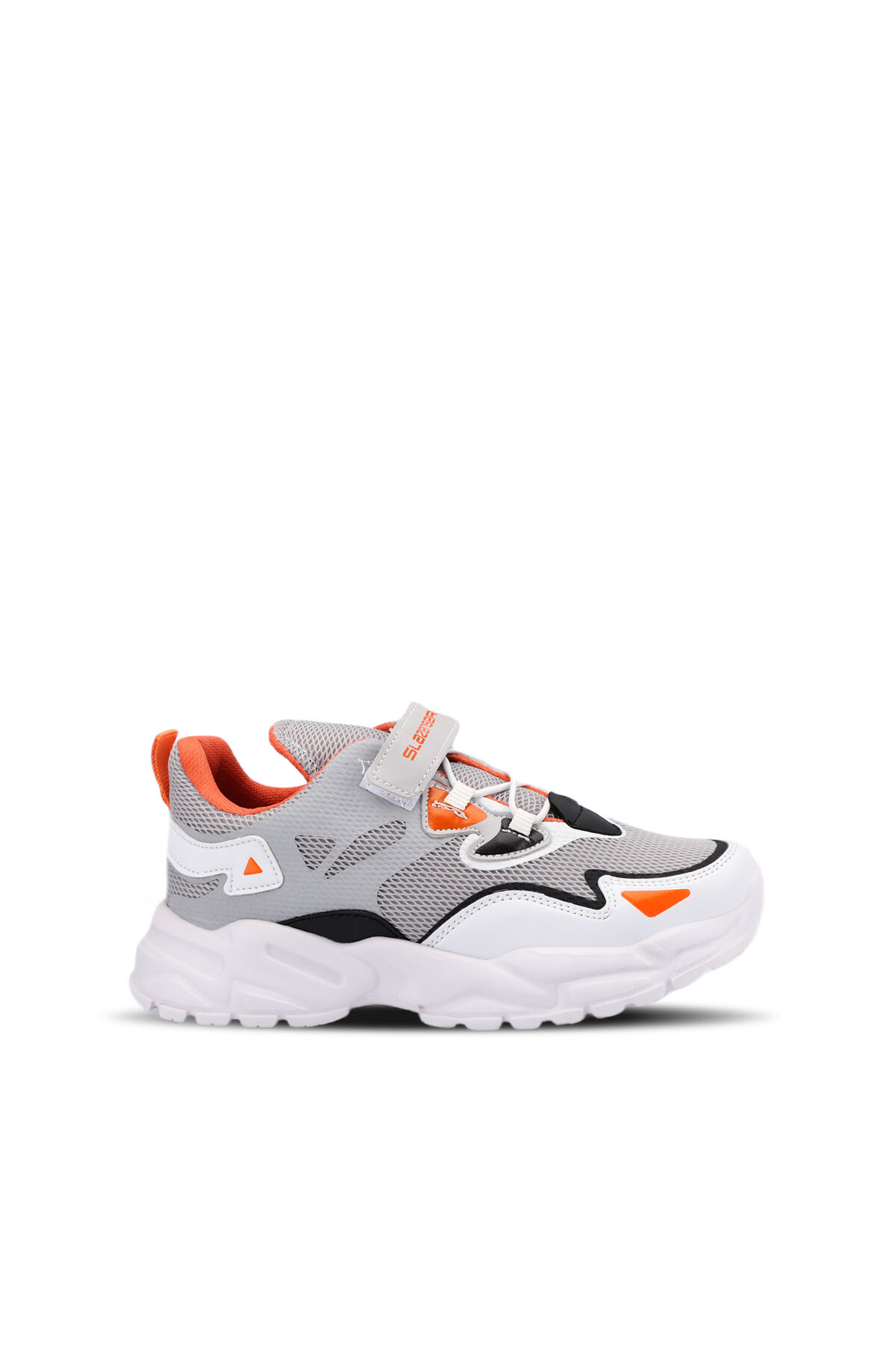 Slazenger KAJAL I Kız Çocuk Cırt Cırtlı Gri / Beyaz Sneaker